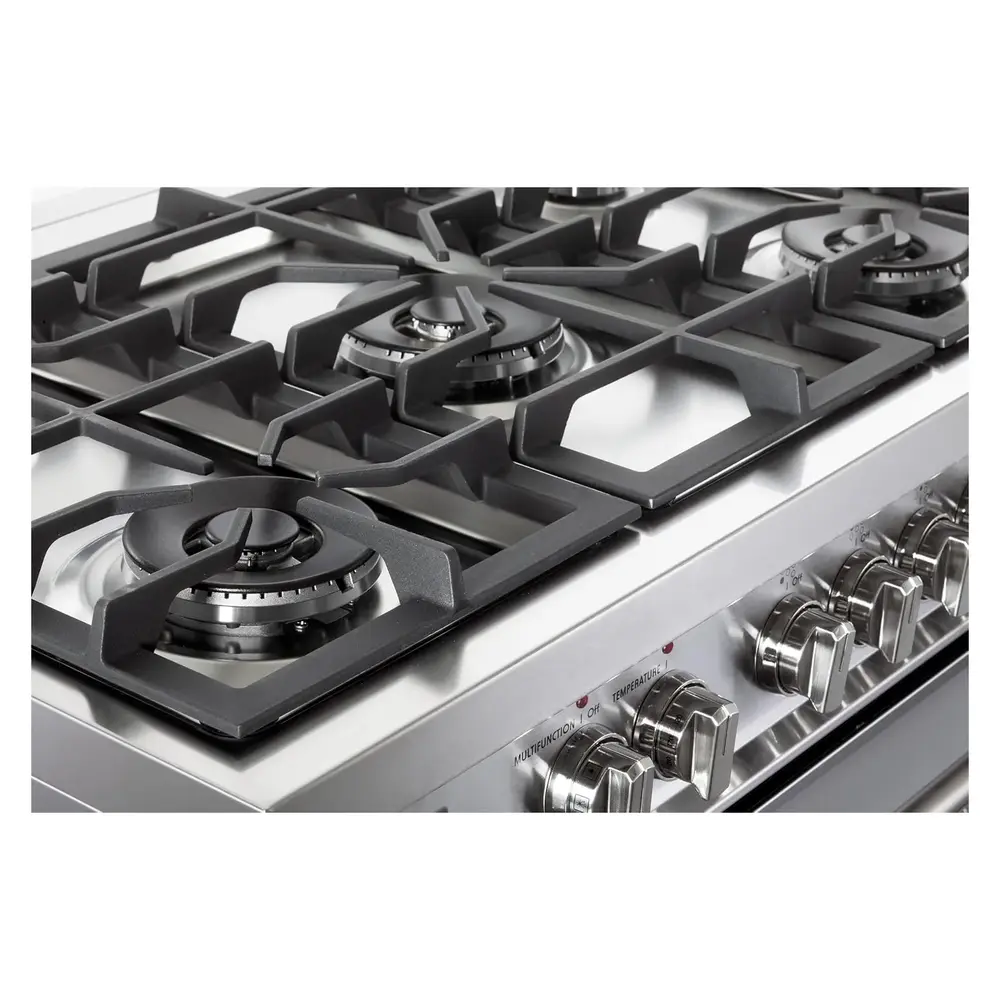 Verona VPRFSGE365SS close up on cooktop