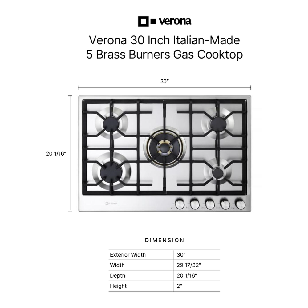 Verona VDGCT530FSS dimensions