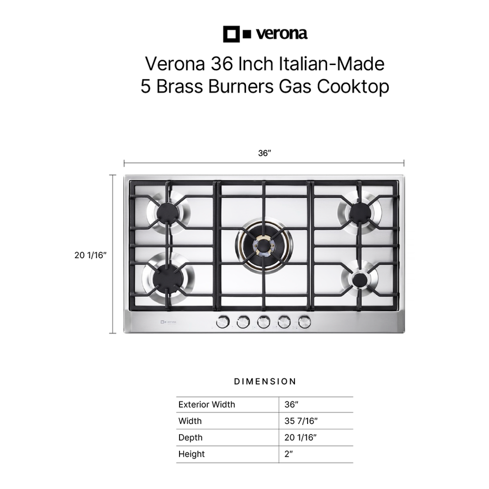 Verona VDGCT536FSS dimensions