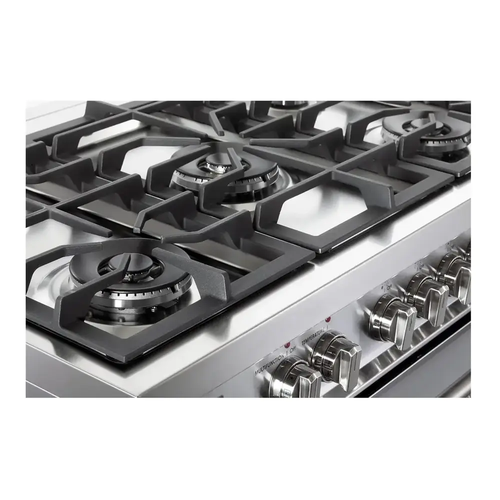 Verona VPRFSGE365SS close up on cooktop