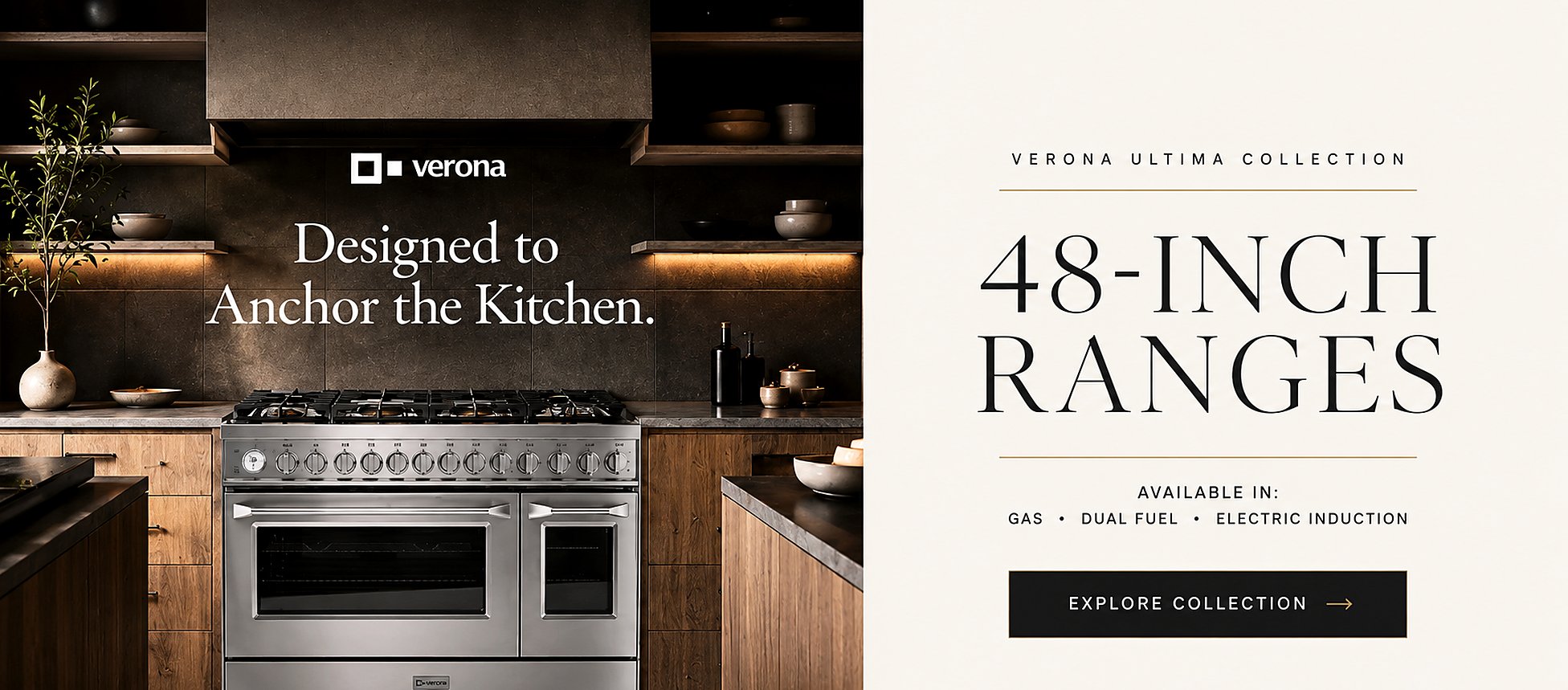 Italian Range Maker Verona Ultima 48-Inch Range | Italian Luxury Kitchen Range