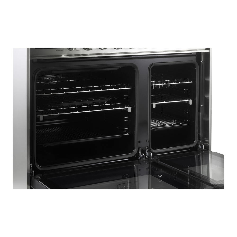 Verona VUFSGE365D 36 inch Ultima Collection Double Oven Dual Fuel Range with 5 Brass Burners, 4.1 cu. ft. Total Oven Capacity