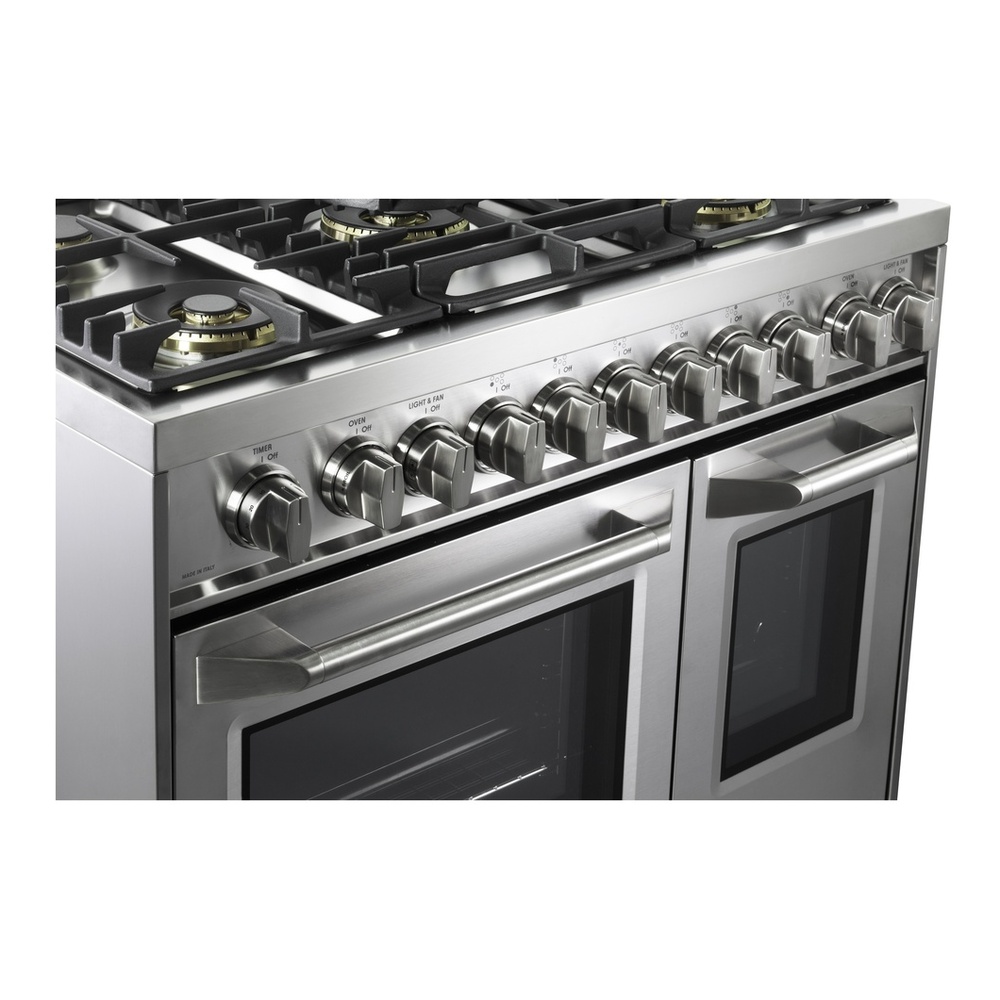 Verona VUFSGG365D 36 inch Ultima Collection Double Oven Gas Range with 5 Brass Burners, 4.1 cu. ft. Oven Total Capacity