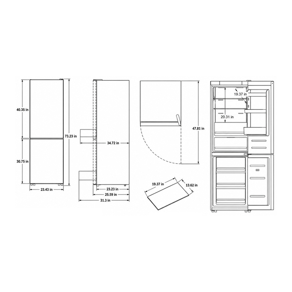 Verona VEFBF2411RISL dimensions