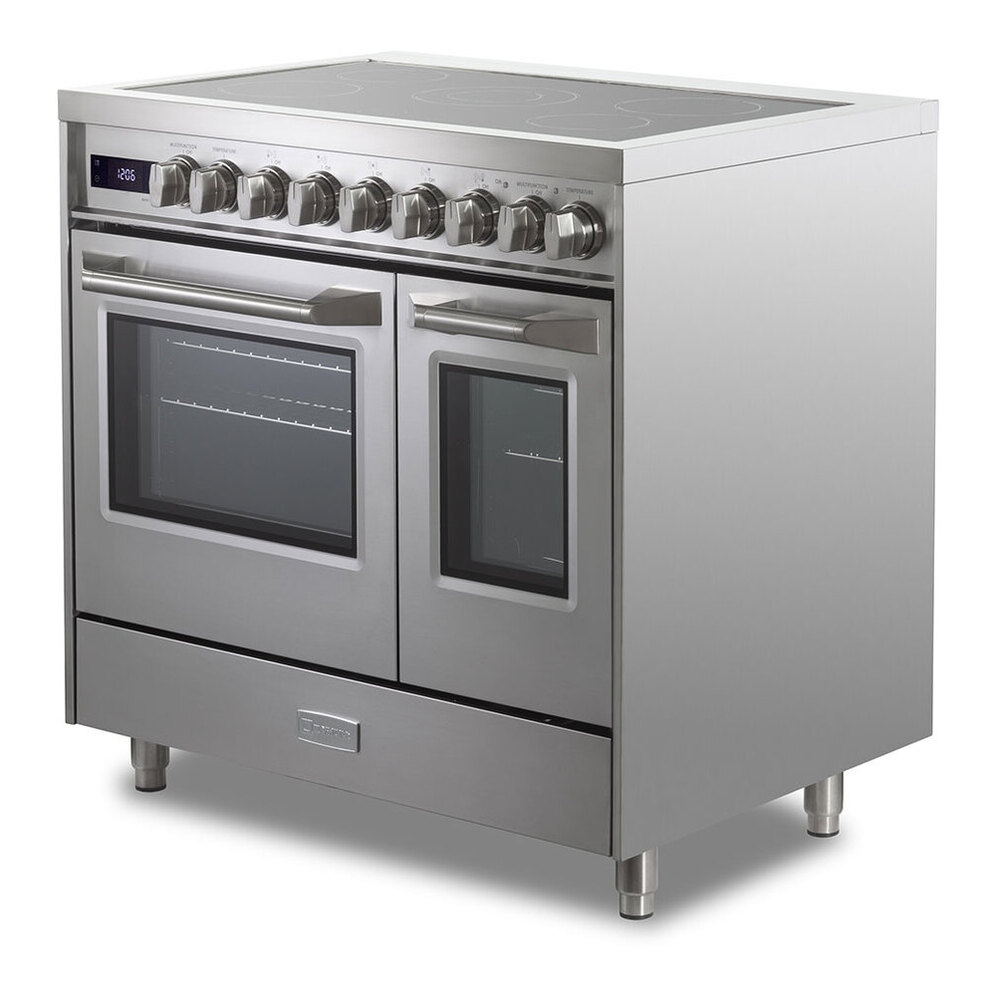 Verona VUFSEE365D 36 inch Ultima Double Oven Electric Range with 5 Radiant Elements, 4.1 cu. ft. Total Oven Capacity