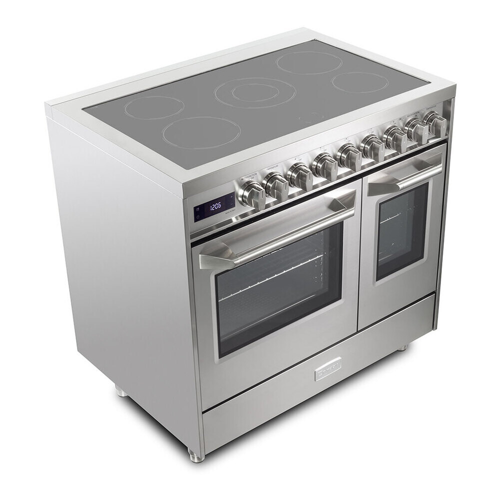 Verona VUFSEE365D 36 inch Ultima Double Oven Electric Range with 5 Radiant Elements, 4.1 cu. ft. Total Oven Capacity