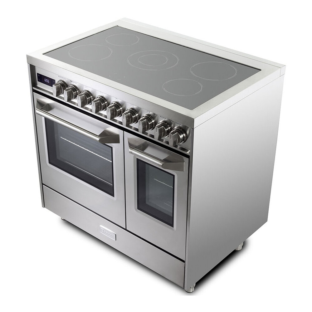 Verona VUFSEE365D 36 inch Ultima Double Oven Electric Range with 5 Radiant Elements, 4.1 cu. ft. Total Oven Capacity