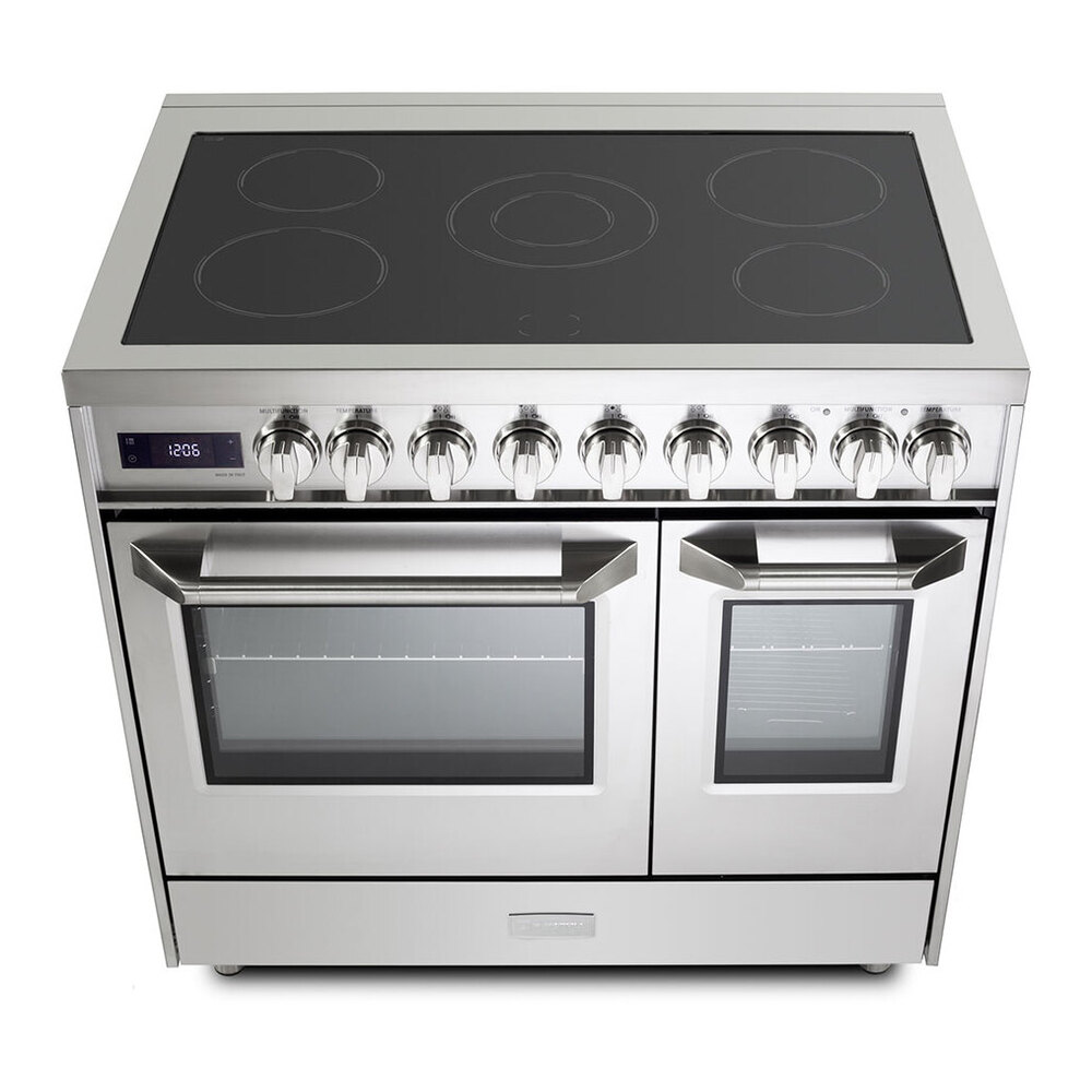 Verona VUFSEE365D 36 inch Ultima Double Oven Electric Range with 5 Radiant Elements, 4.1 cu. ft. Total Oven Capacity