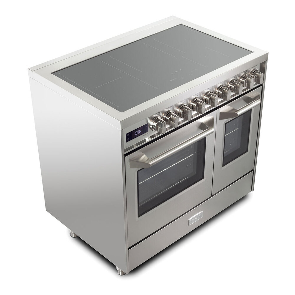 Verona VUFSIE365D 36 inch Ultima Collection Double Oven Induction Range with 5 Elements, 4.1 cu. ft. Oven Total Capacity